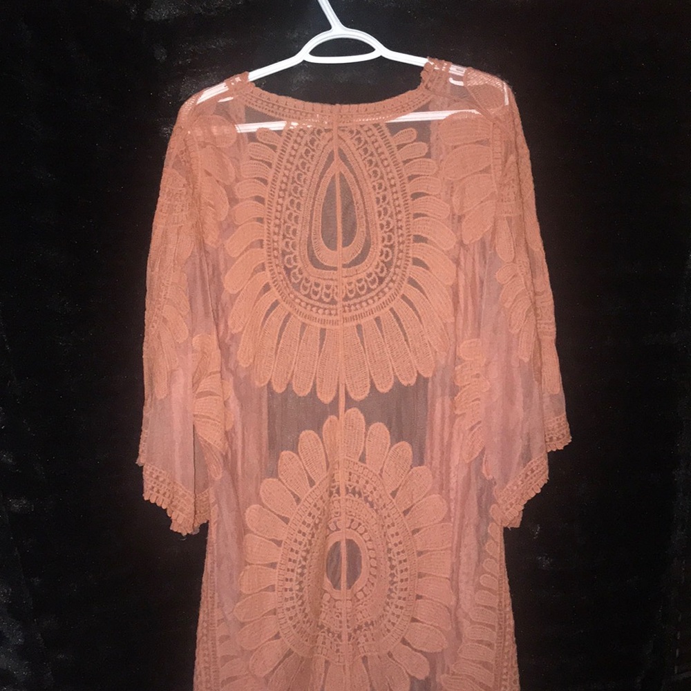 Burnt orange lace Kimono 🌟